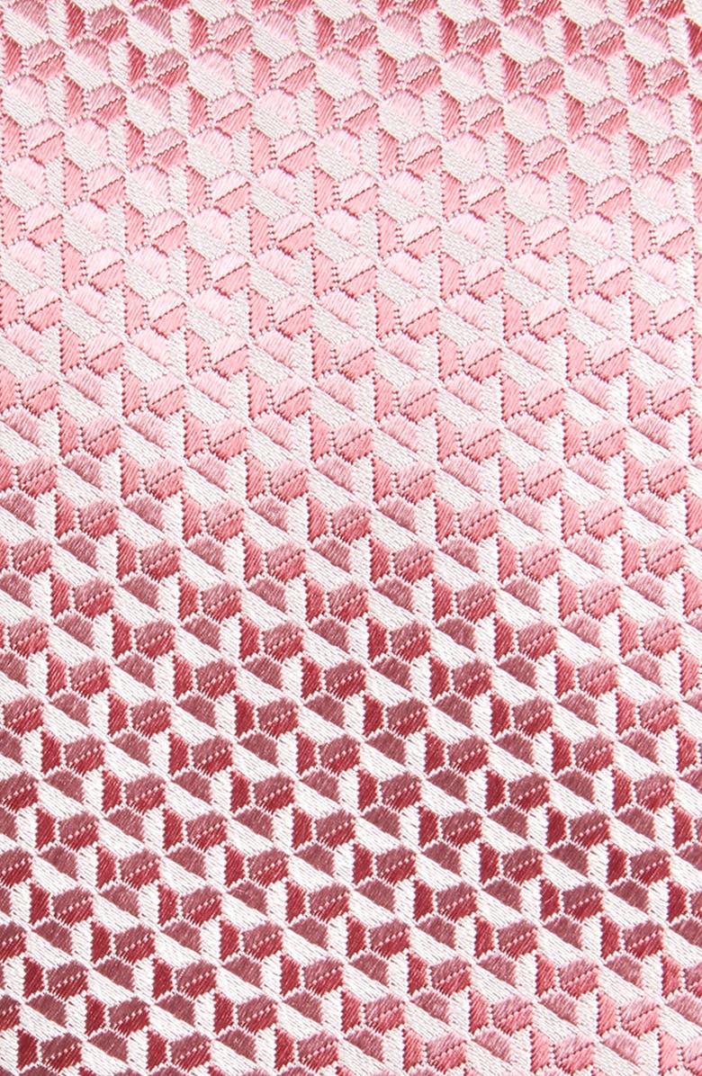 Canali Geometric Silk Tie, Alternate, color, Pink
