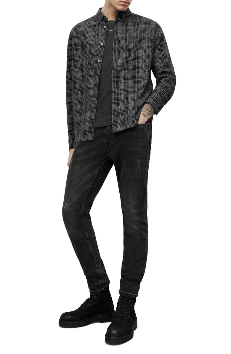AllSaints Tucker Check Button-Up Shirt, Alternate, color, 