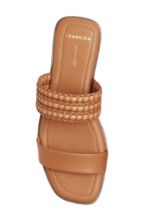 Frankie4 Sloane Slide Sandal In Tan Weave