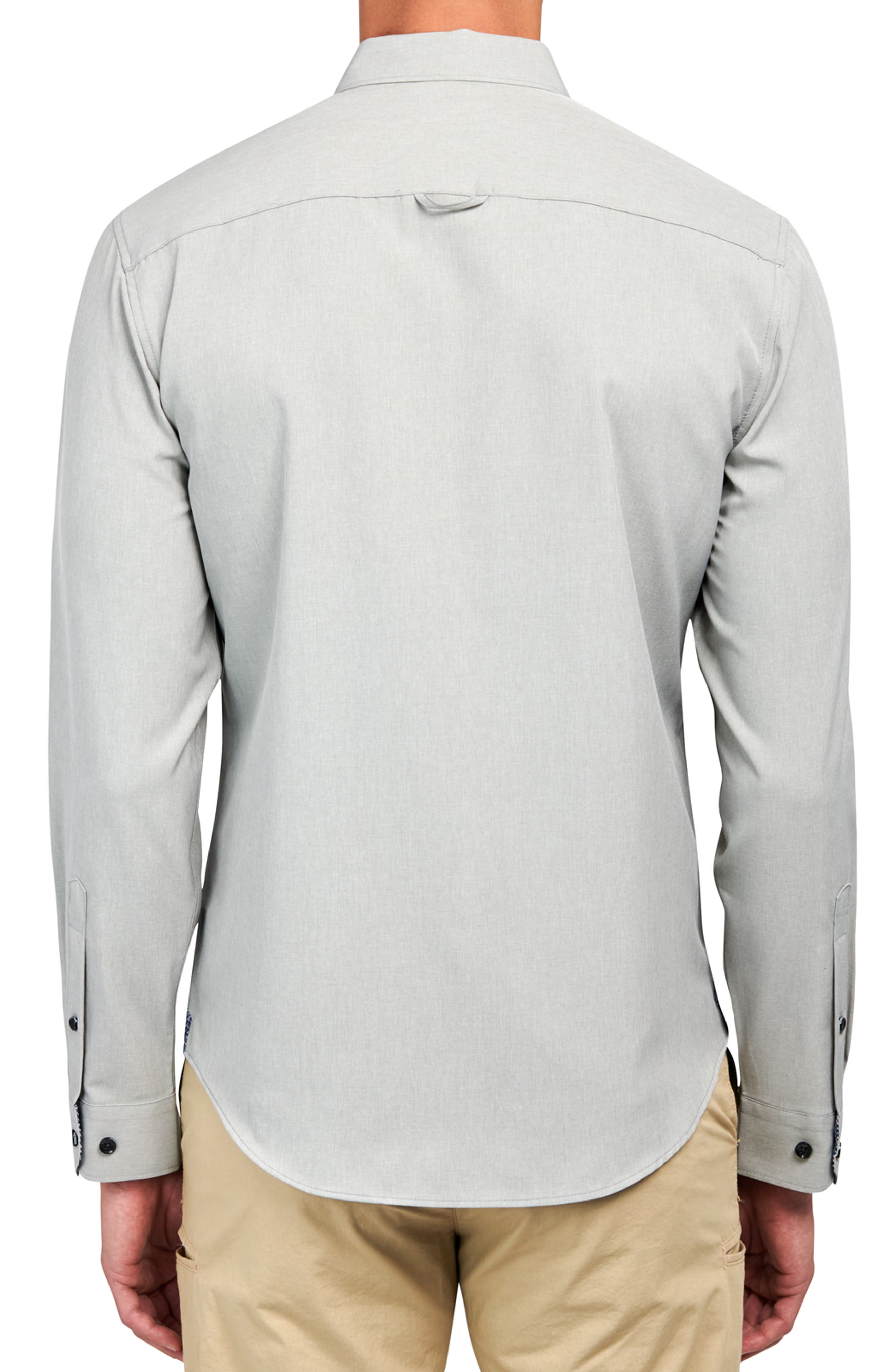 Slim Fit Solid 4-Way Stretch Performance Long Sleeve Shirt - image 4