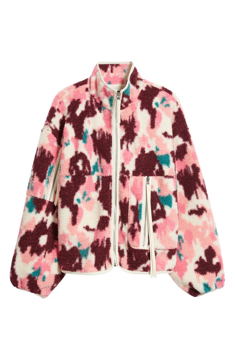 UGG<sup>®</sup> Marlene Splatter Print Fleece Jacket, Alternate, color, Abstract Multi