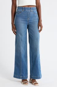 SPANX® Wide Leg Pull-On Jeans
