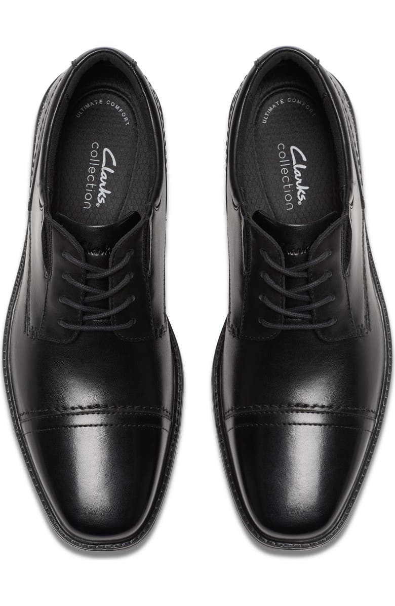 Clarks<sup>®</sup> Dresslite Cap Toe Derby, Alternate, color, Black Leather