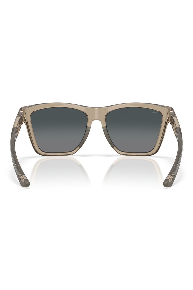 57mm Polarized Rectangular Sunglasses, Alternate, color, TAUPE/ GRAY GRADIENT 580G