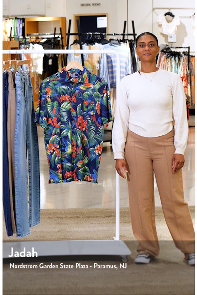 Classic Fit Tropical Print Cotton Polo video