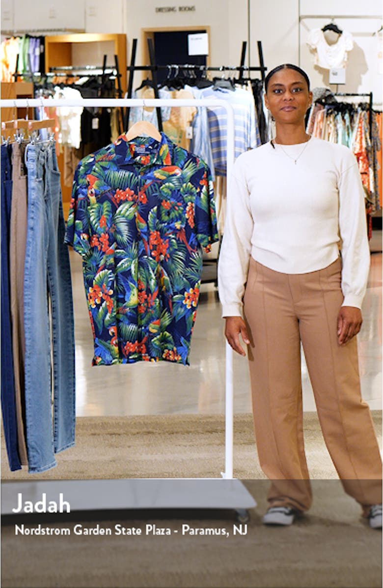 Classic Fit Tropical Print Cotton Polo, sales video thumbnail