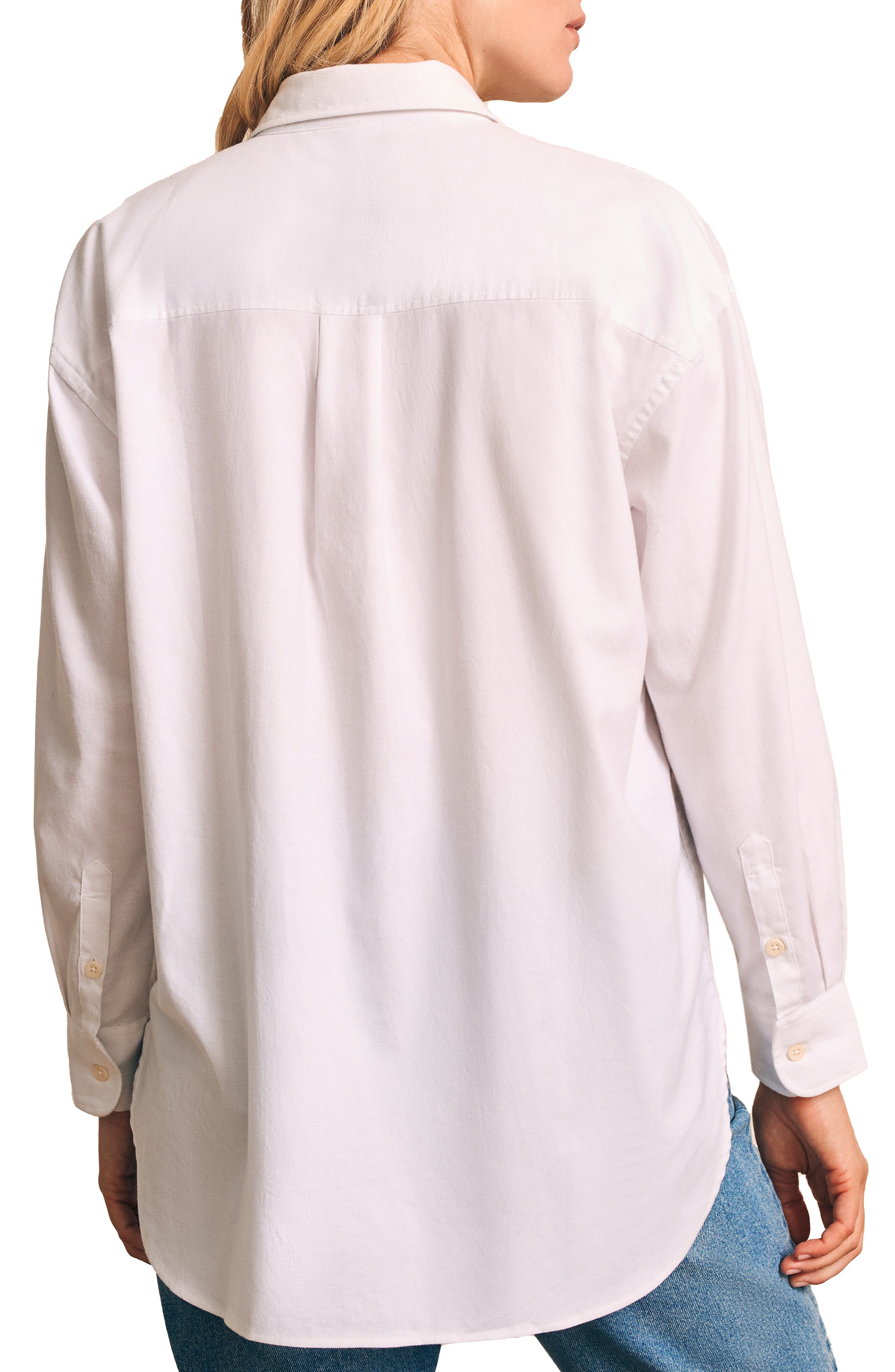 Faherty Organic Cotton Blend Oxford Button-Up Shirt (Women) | Nordstromrack
