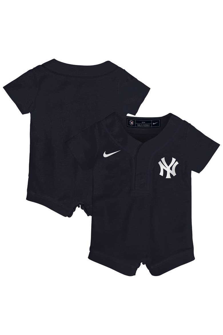 Newborn Nike Navy New York Yankees Alternate Replica Romper Jersey, Main, color, Navy