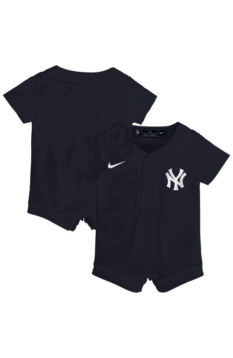 Nike Newborn Nike Navy New York Yankees Alternate Replica Romper Jersey, Main, color, Navy