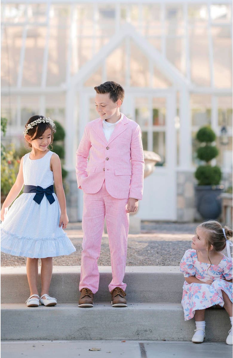 Hope & Henry Boys' Linen Suit Pant, Kids, Alternate, color, Rose Linen