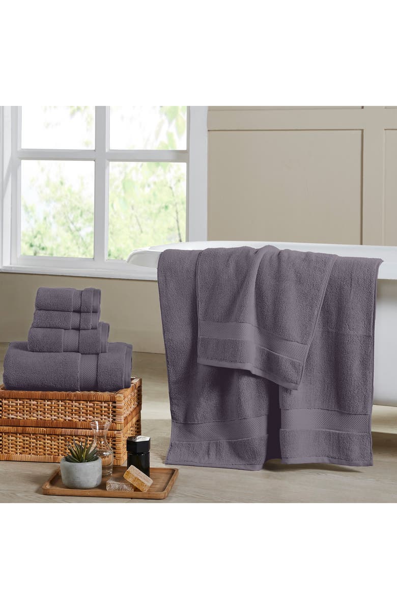 Modern Threads Luxury Quick Dry 6-Piece Towel Set, Alternate, color, Gray