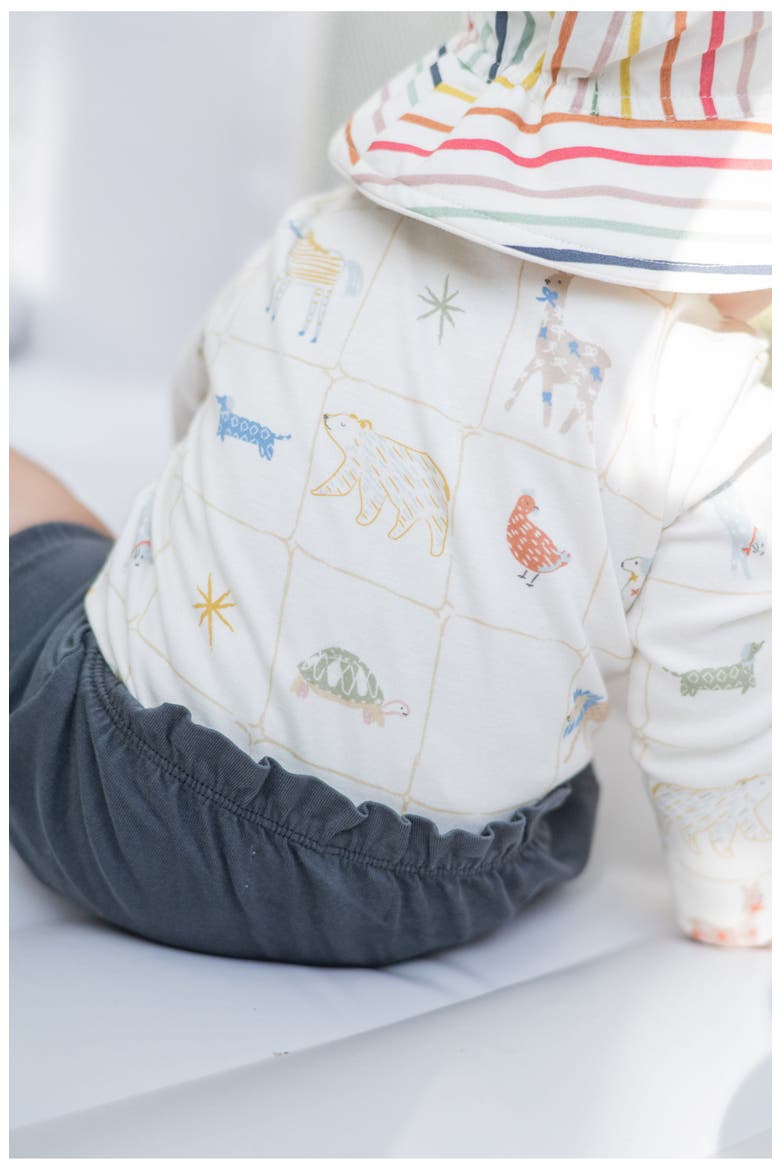 Henley Organic Cotton Bodysuit, Alternate, color, ANIMAL SHUFFLE