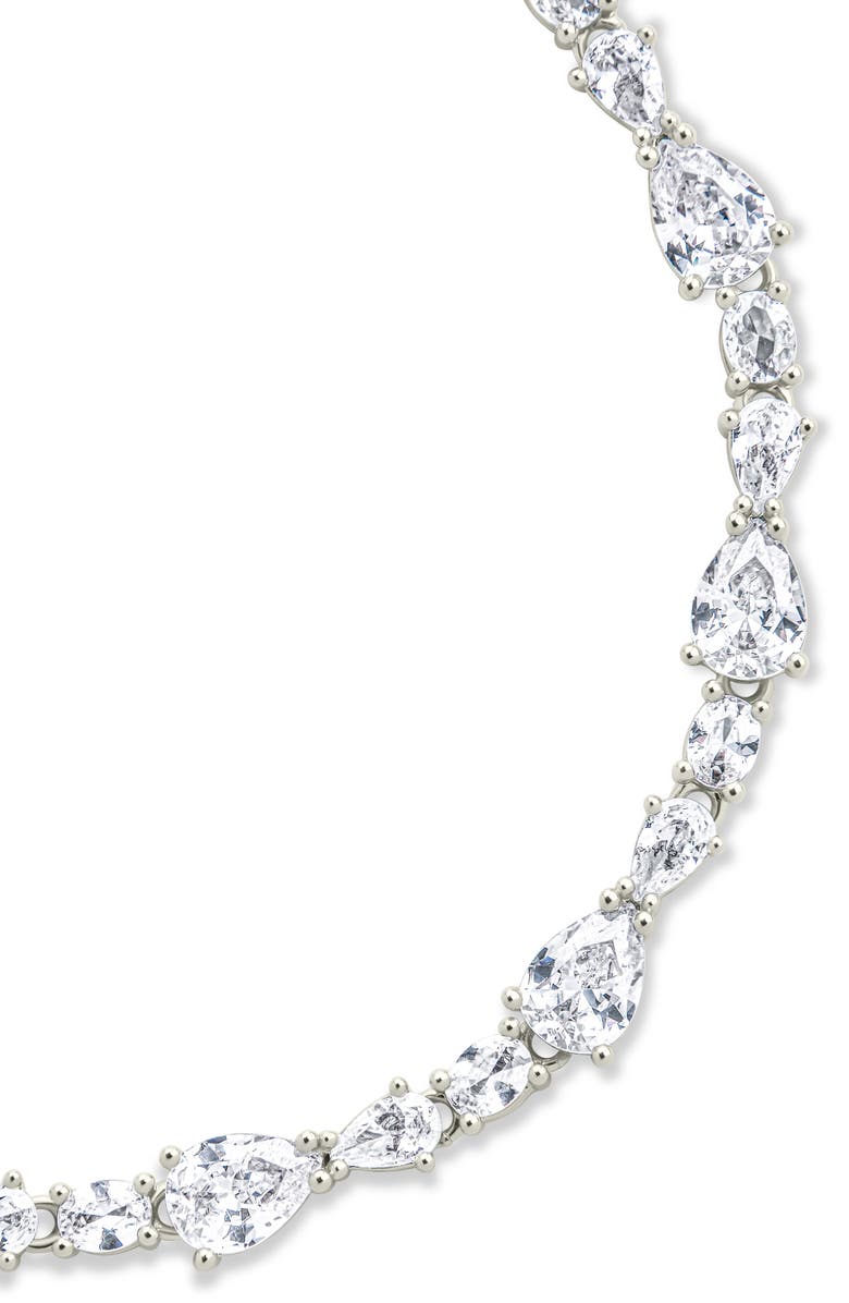 Sterling Forever Wyatt Cubic Zirconia Tennis Bracelet, Alternate, color, Silver