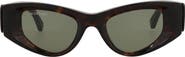 Balenciaga 48mm Angled Oval Sunglasses
