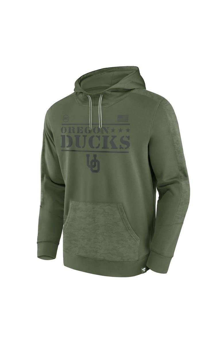 FANATICS Men's Fanatics Branded Olive Oregon Ducks OHT Military Appreciation Stencil Pullover Hoodie, Alternate, color, 