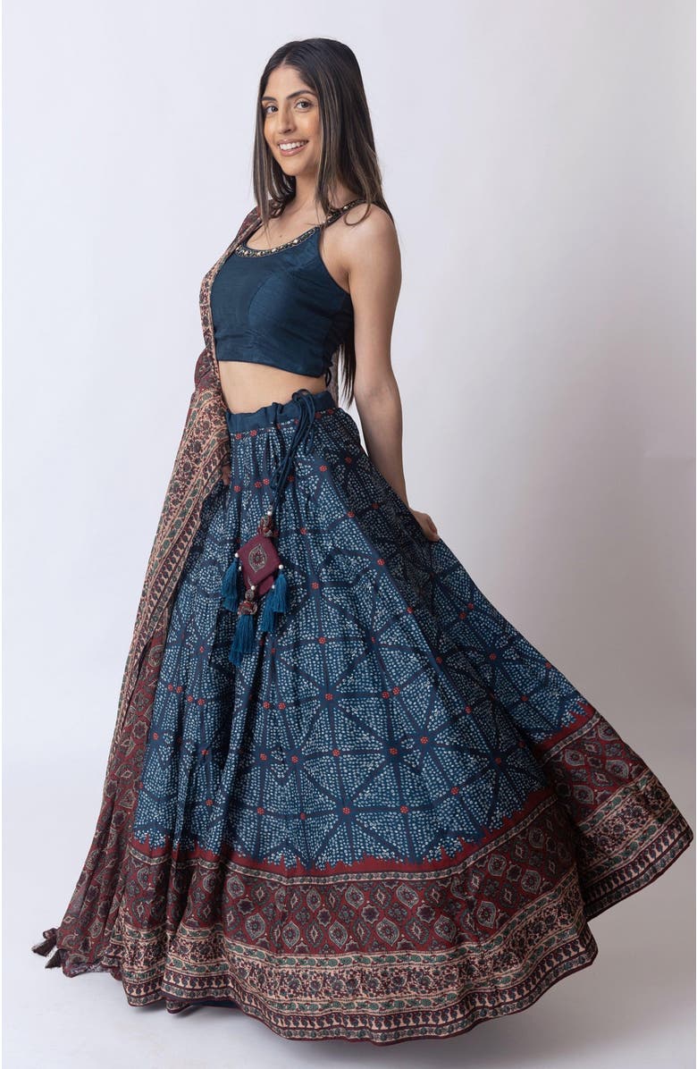 RAAS Kanika Bandhani Print Lehenga Choli, Main, color, 