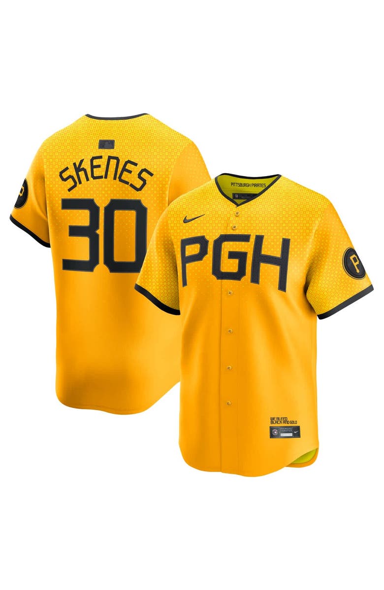 Nike Men's Nike Paul Skenes Gold Pittsburgh Pirates City Connect Limited Player Jersey, Alternate, color, Gold