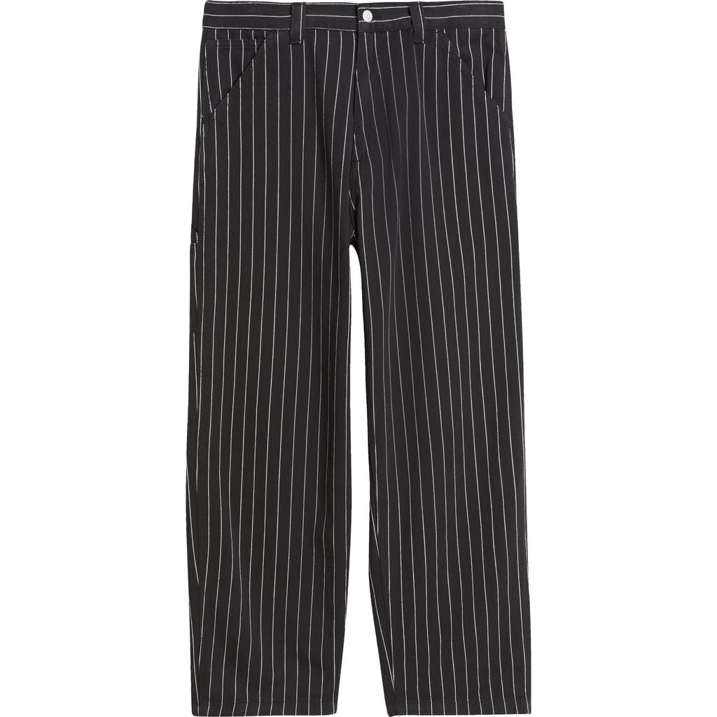 Carhartt Work In Progress Og Single Knee Pants In Seaton Stripe Black