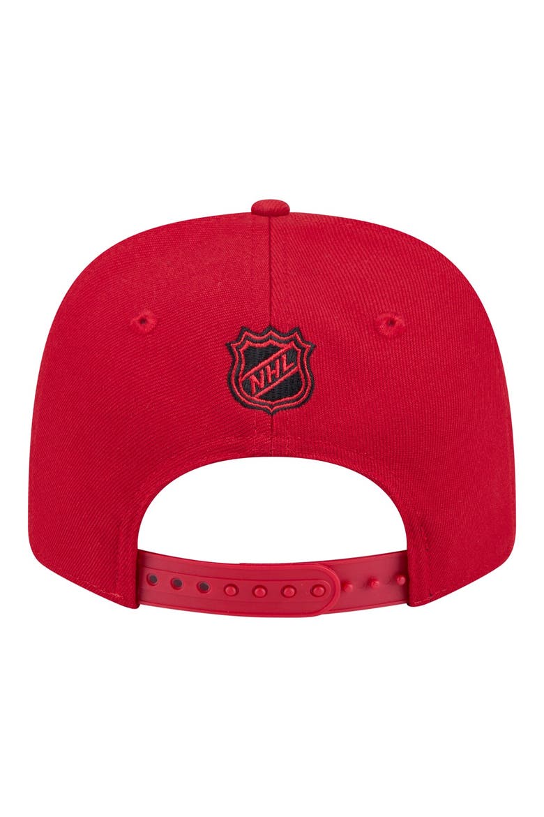 Men's New Era  Red Carolina Hurricanes 9SEVENTY COOLERA Adjustable Hat, Alternate, color, Red
