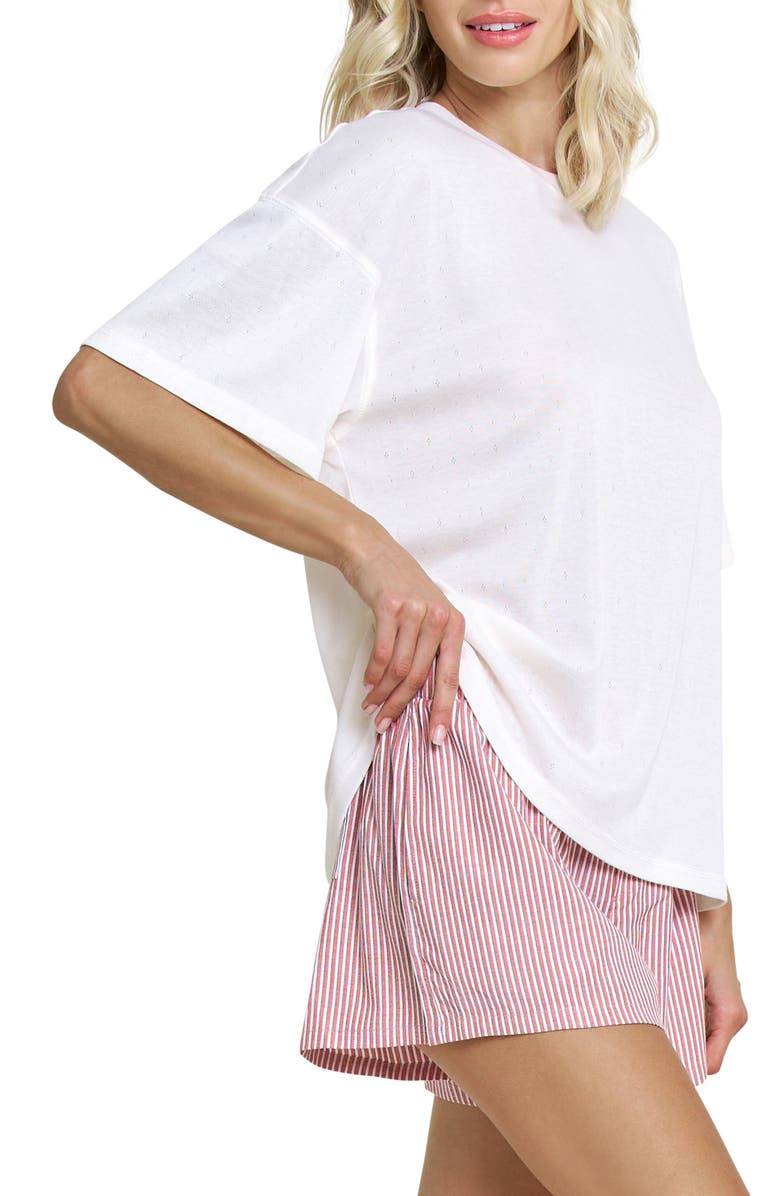 Honeydew Hangout Pointelle Pajama T-Shirt, Alternate, color, Ivory