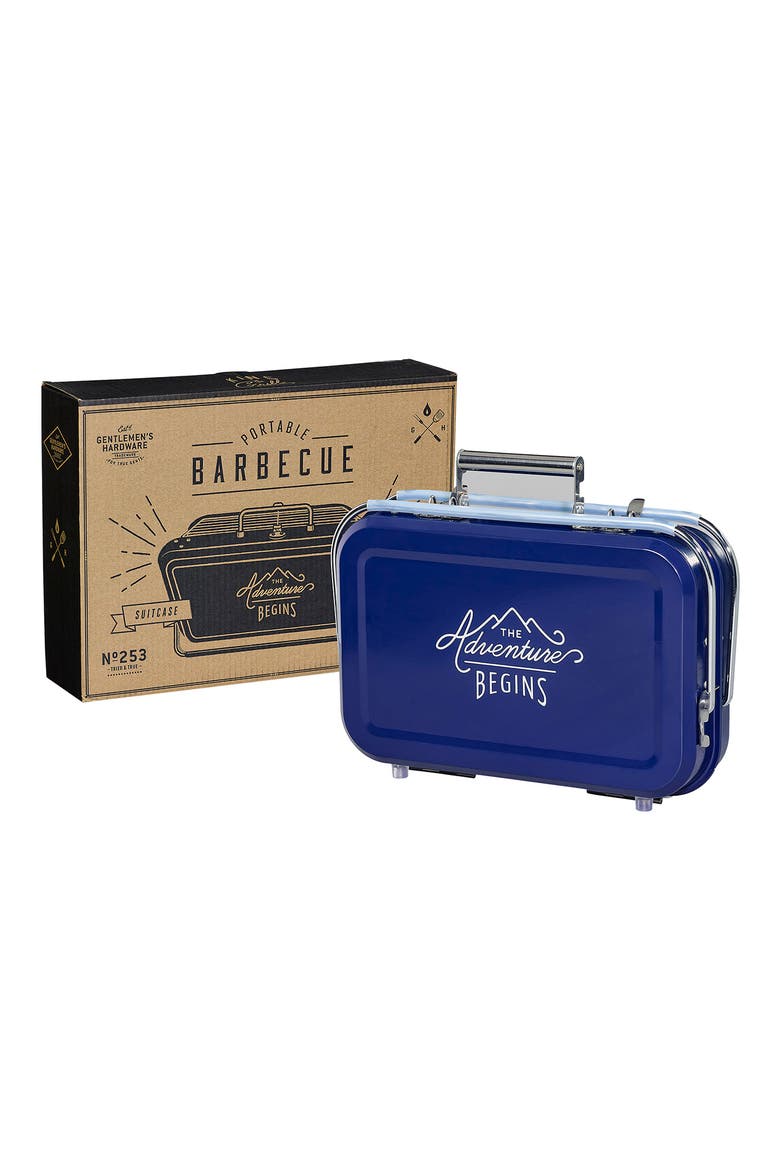 Large Portable Barbeque, Alternate, color, BLUE