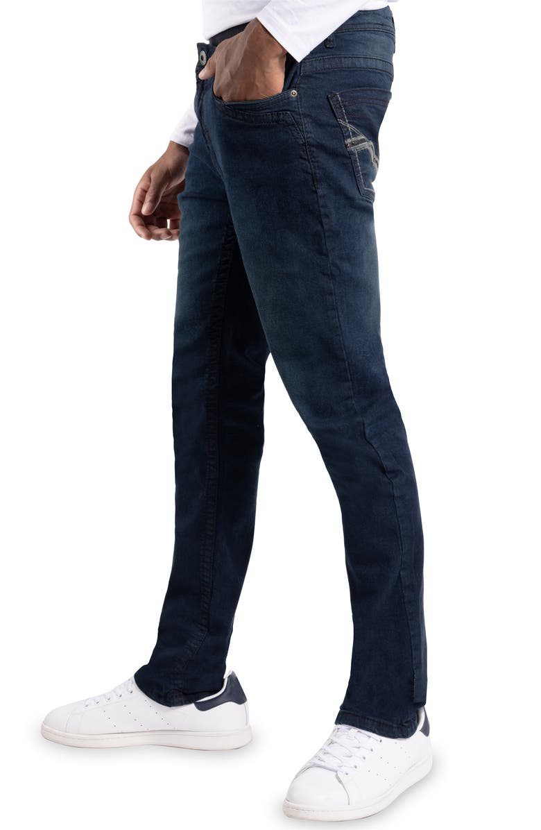 XRAY Saddle Stitch Modern Fit Denim Jeans, Alternate, color, Blue Black