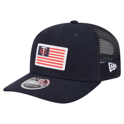 Men's New Era Navy Minnesota Twins Flag 9SEVENTY Stretch-Snap Hat