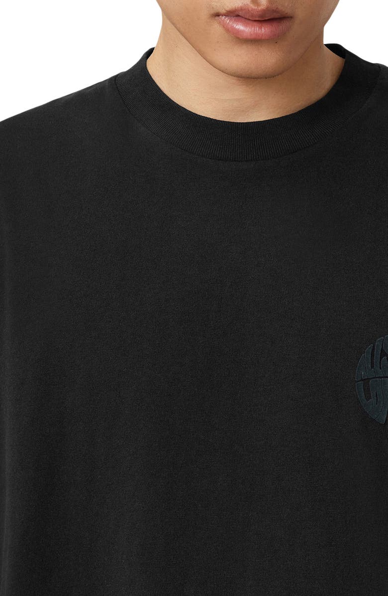 AllSaints Waved Graphic T-Shirt, Alternate, color, Jet Black