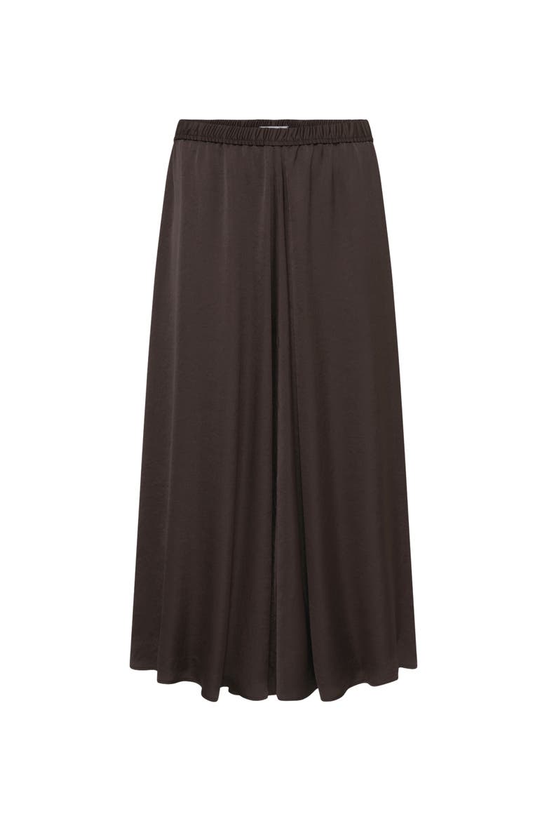 Bella Satin Midi Skirt, Alternate, color, Khaki Green