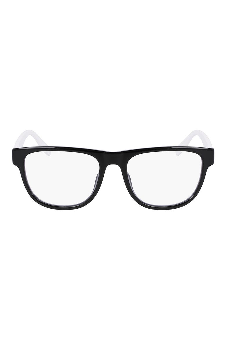 52mm Rectangular Blue Light Blocking Reading Glasses, Alternate, color, BLACK