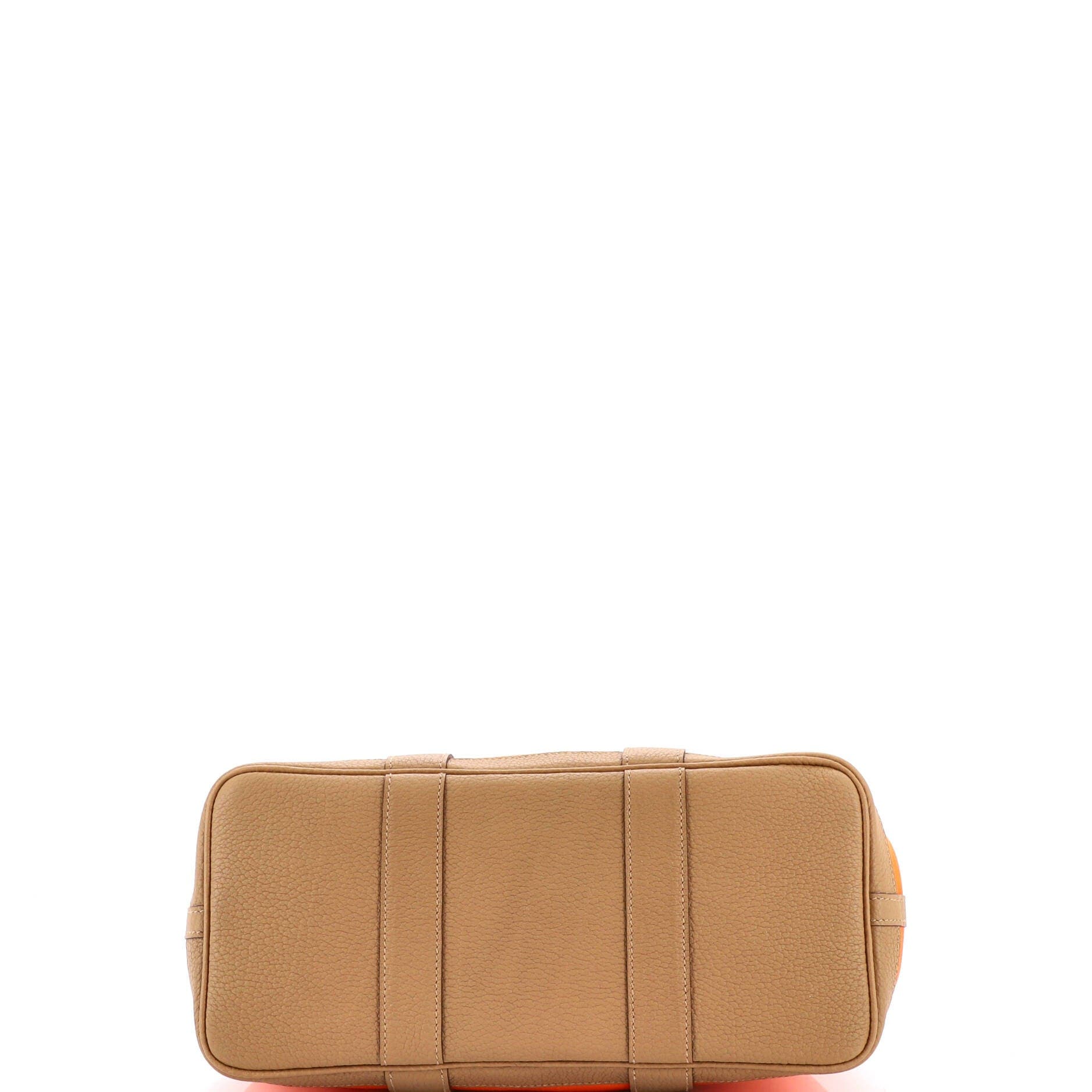 Pre-Owned Hermes Garden Party Tote Toile and Leather 30, Alternate, color, Orange Minium