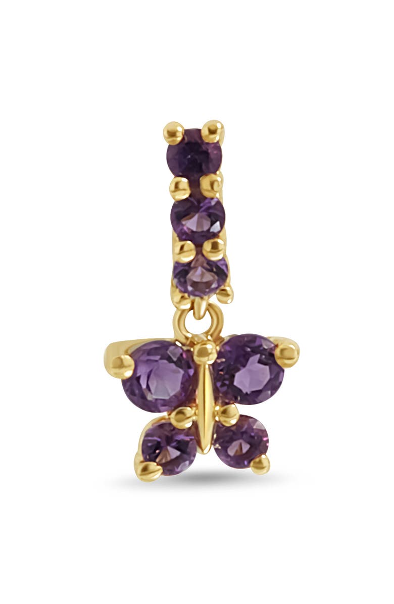 Bony Levy BLC 14K Gold Amethyst Butterfly Stud Earrings, Alternate, color, 14Ky