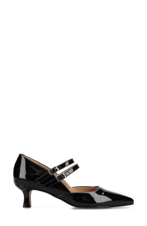 Journee Collection Journee Womens Carnation Medium And Wide Width Kitten Heel Mary Jane Pumps In Black