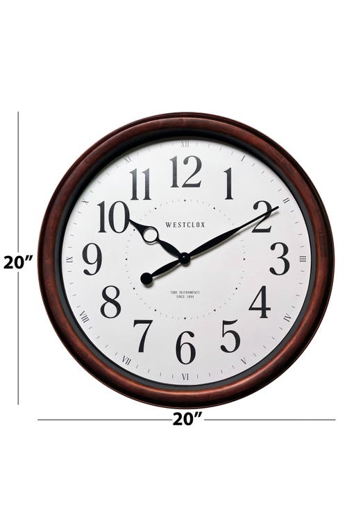 Westclox 20-inch Woodgrain Wall Clock In Brown