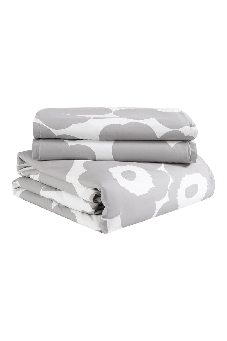 Unikko Duvet Cover & Sham Set, Main, color, LT-PASTEL GREY