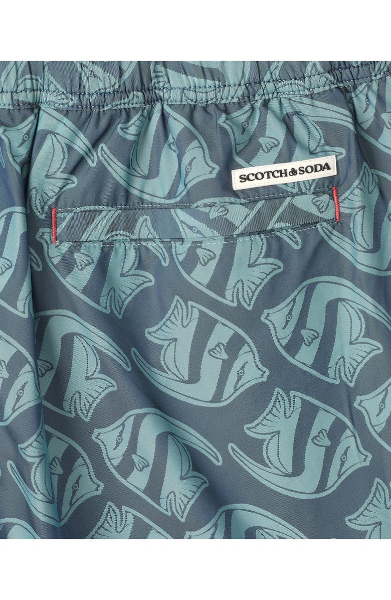 Scotch & Soda Low Tide Swim Trunks, Alternate, color, Sargasso Sea