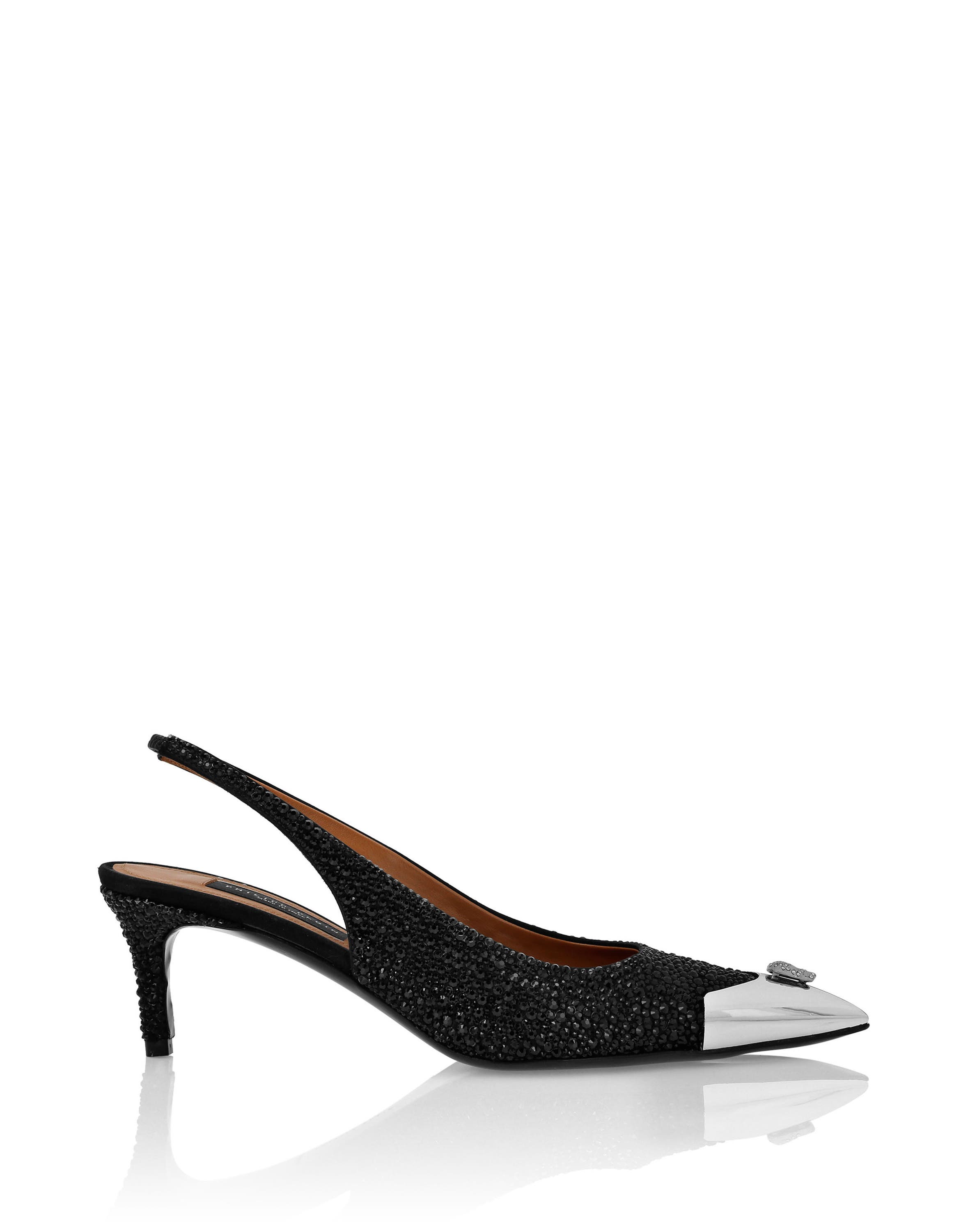 Satin Slingback Mix Strass Women, Alternate, color, black