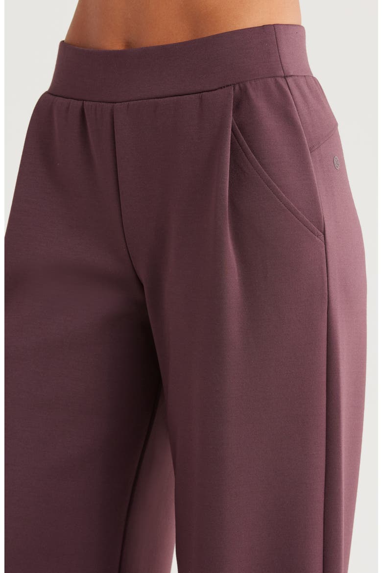 Luxe Wide Leg Pants, Alternate, color, BURGUNDY FUDGE