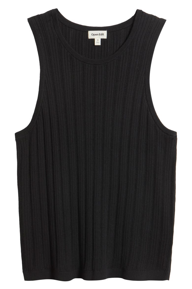 Sweater Tank, Alternate, color, BLACK