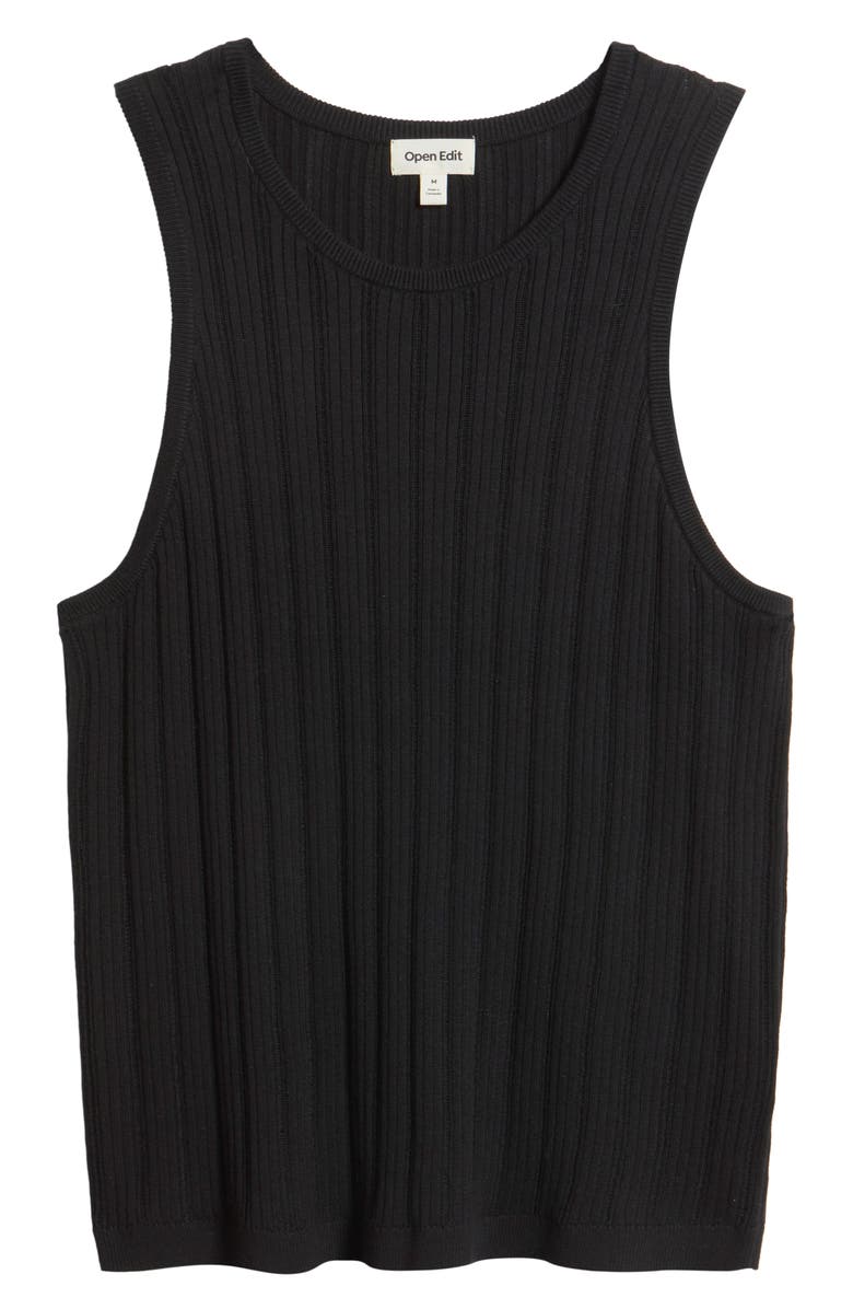 Open Edit Sweater Tank, Alternate, color, Black