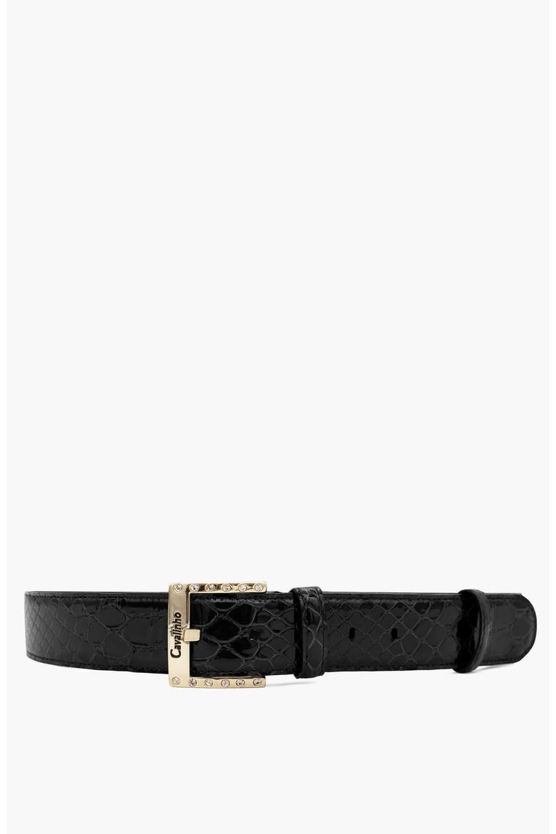 Gallop 808 Patent Leather Belt, Main, color, Black