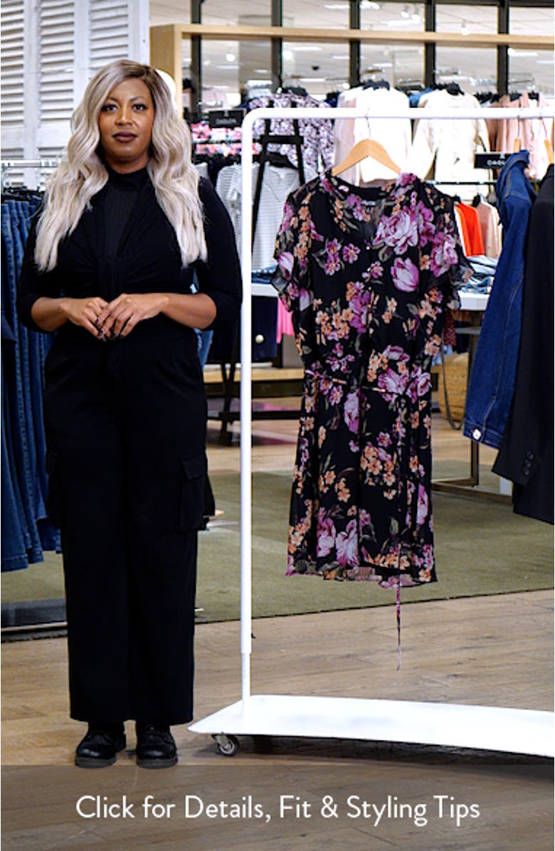 Margo Print Tie Waist Dress, sales video thumbnail