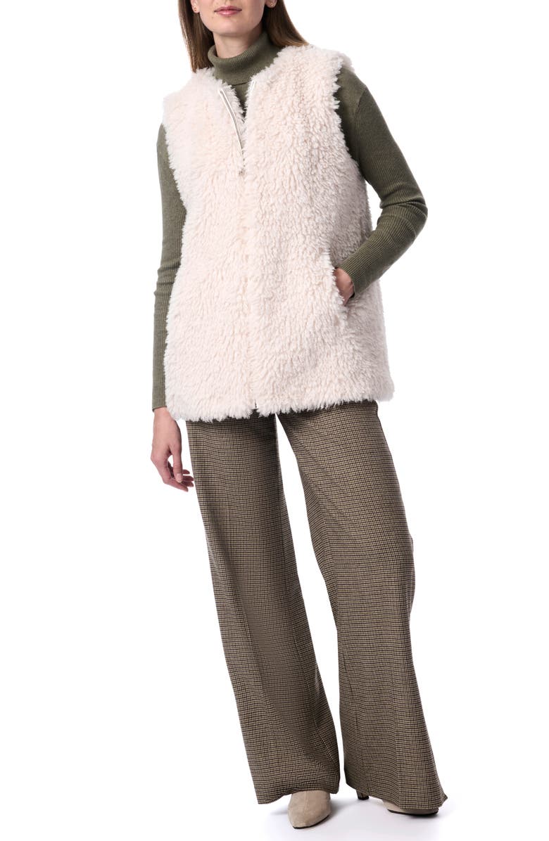 Bernardo Faux Shearling Vest, Alternate, color,