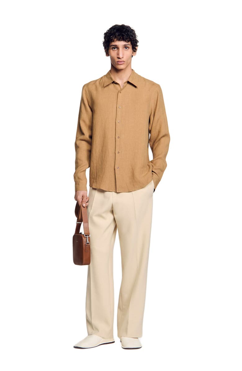 SANDRO Linen shirt, Alternate, color, 