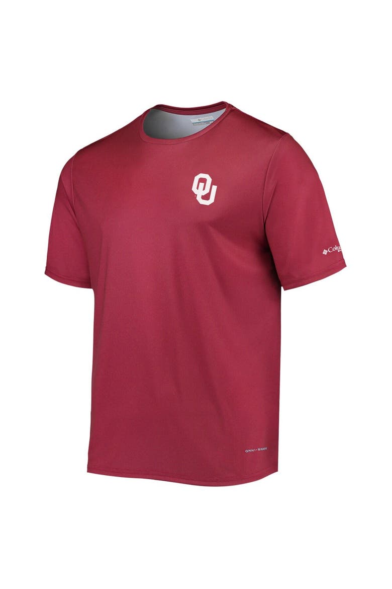 Men's Columbia Crimson Oklahoma Sooners Terminal Tackle Omni-Shade T-Shirt, Alternate, color, Crimson