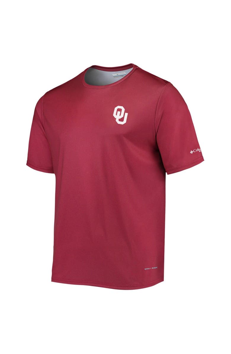 Columbia Men's Columbia Crimson Oklahoma Sooners Terminal Tackle Omni-Shade T-Shirt, Alternate, color, Crimson