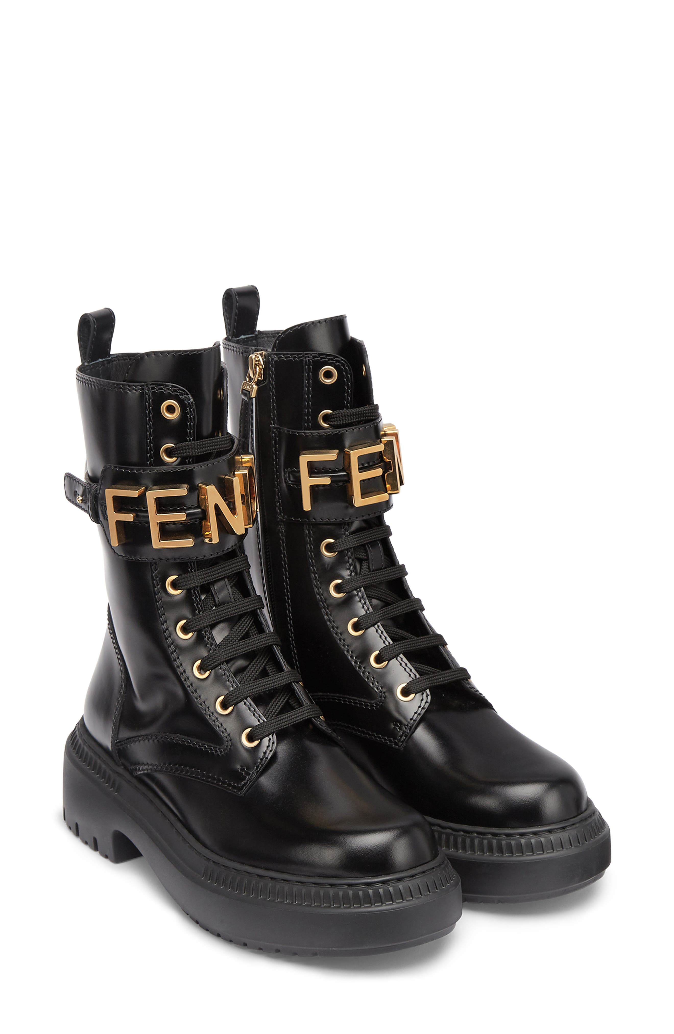 Fendi graphy Combat Boot, Main, color, 