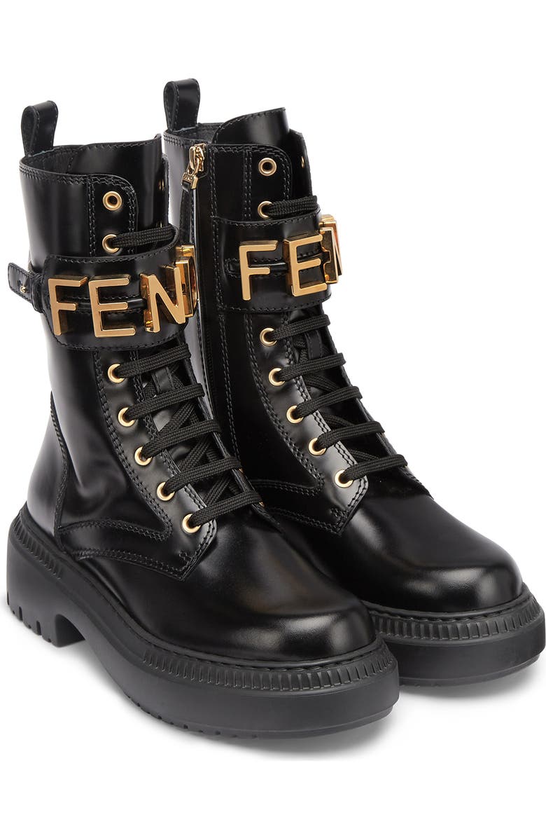 Fendi graphy Combat Boot, Main, color,