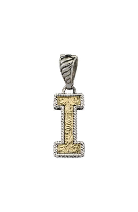 Two-Tone Initial Pendant