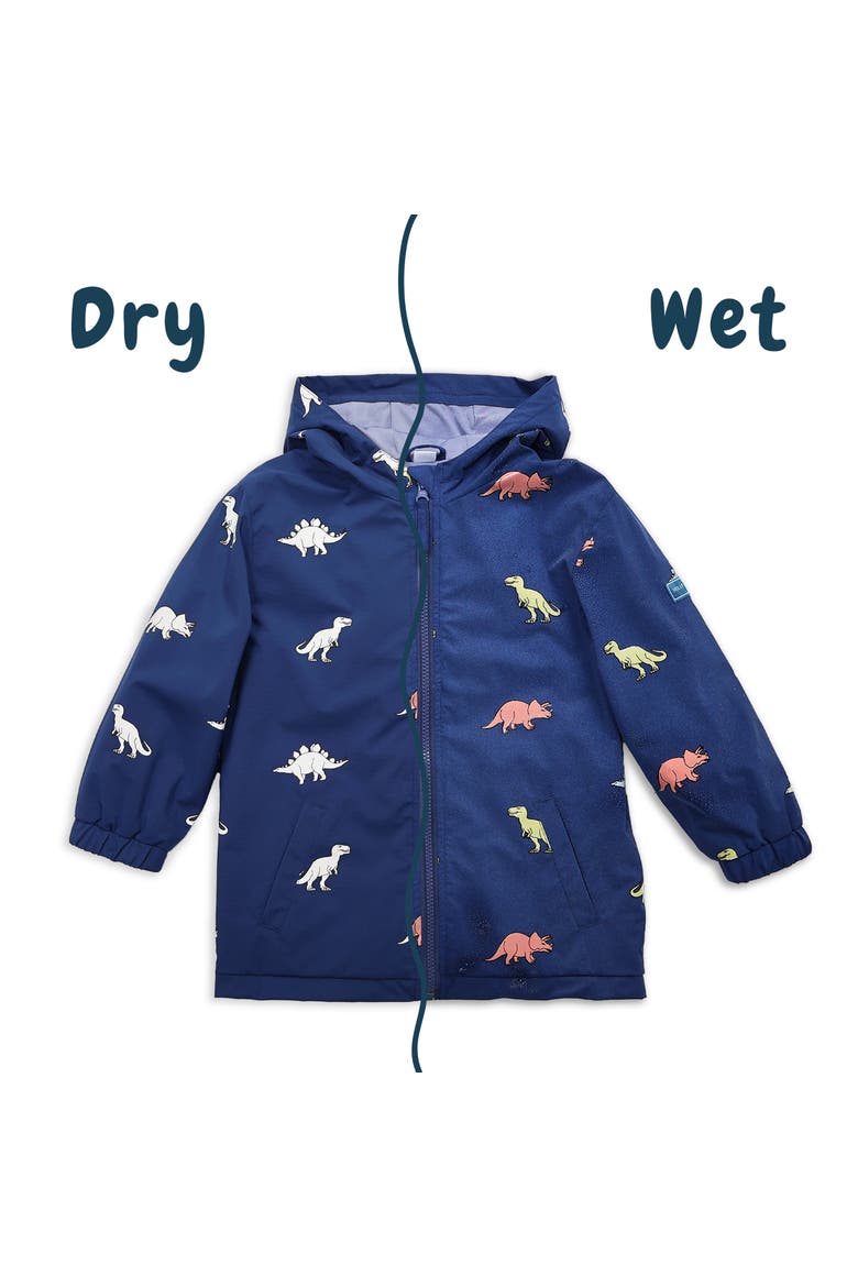 Color Changing Hooded Raincoat, Alternate, color, Blue